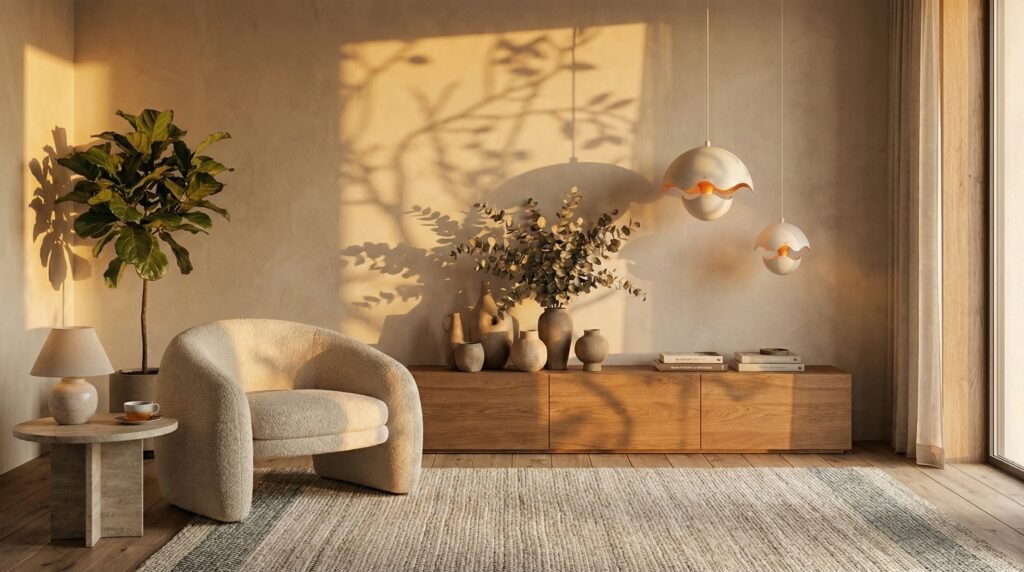 sculptural pendant light