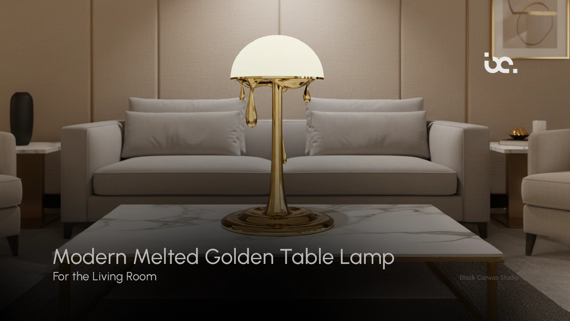 Modern Melted Golden Table Lamp For the Living Room-02