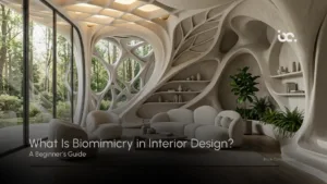 biomimicry in interior design inspired by nature with organic forms and natural lighting