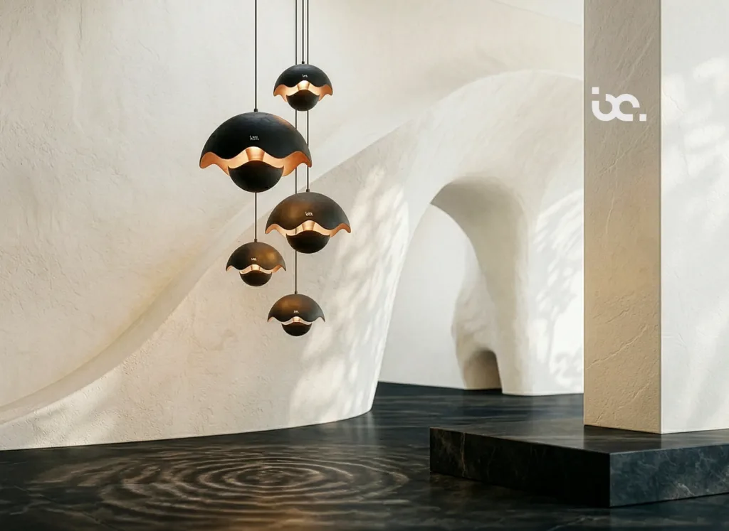 designer lighting fixtures enhancing luxury interior with sophisticated illumination
