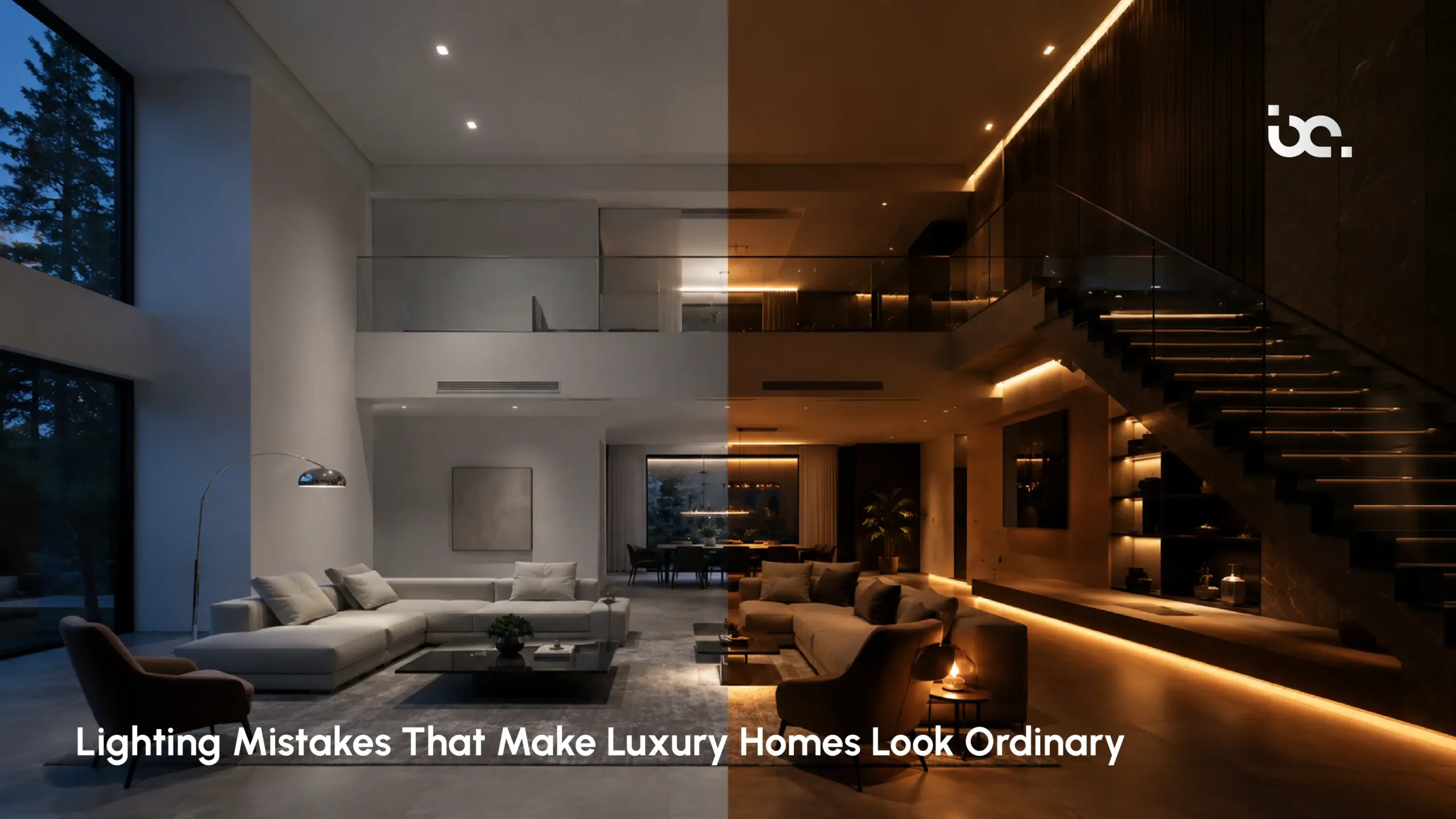 Luxury home lighting mistakes affecting elegance and ambiance in a modern interior