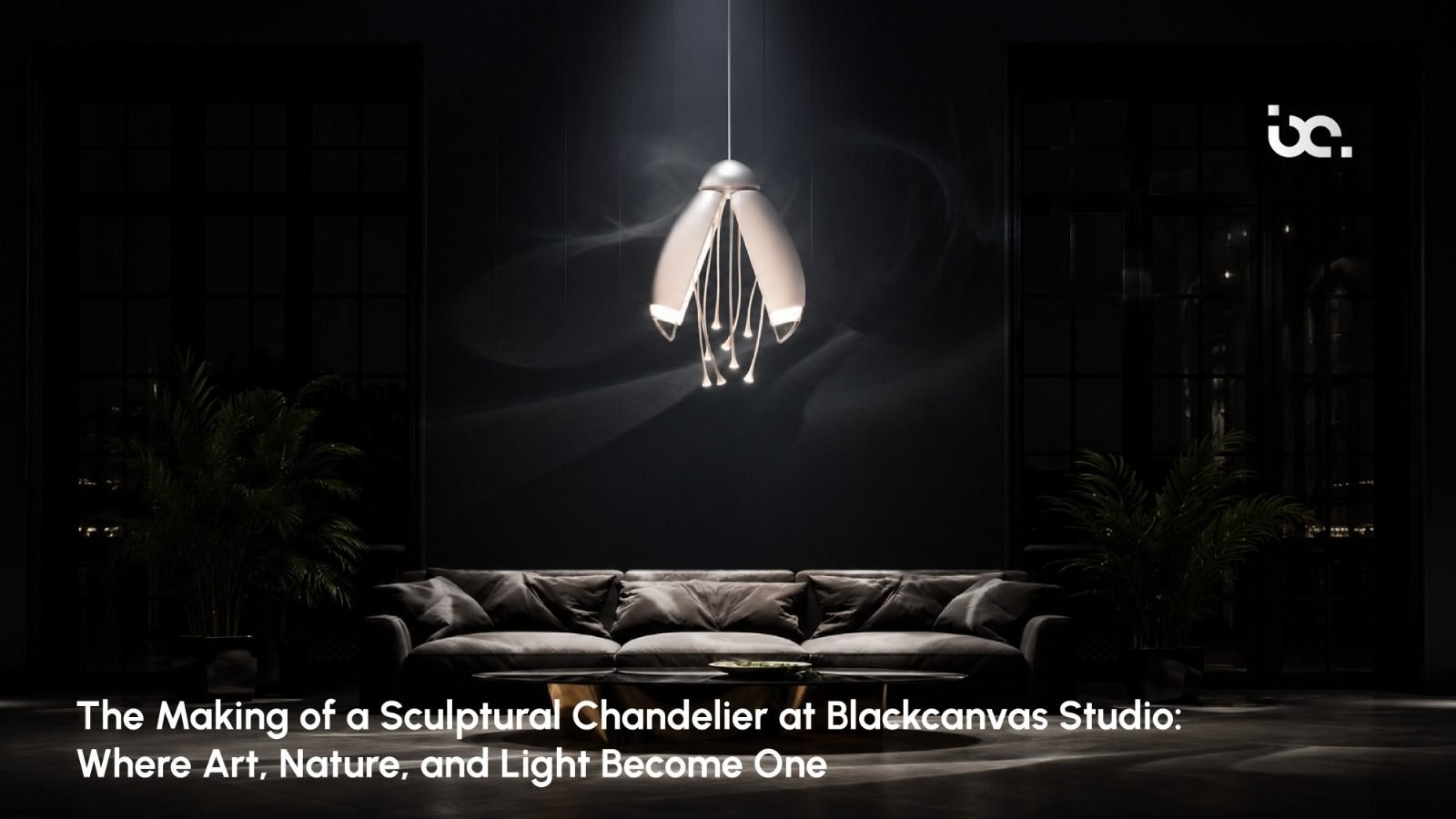 Artisans crafting a sculptural chandelier at Blackcanvas Studio