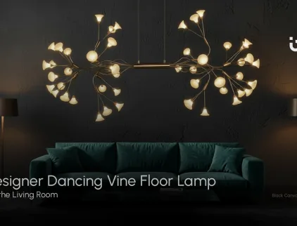 Designer Dancing Vine Floor Lamp for Living Rooms