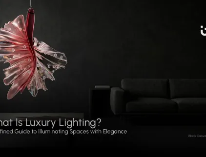 What is luxury lighting elegant chandelier and premium interior lighting design in modern home